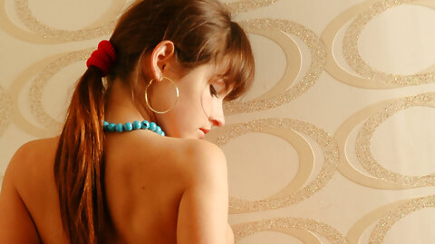 Glamorous teen with a ponytail Anna Q...